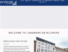 Tablet Screenshot of landmarkdevelopers.com